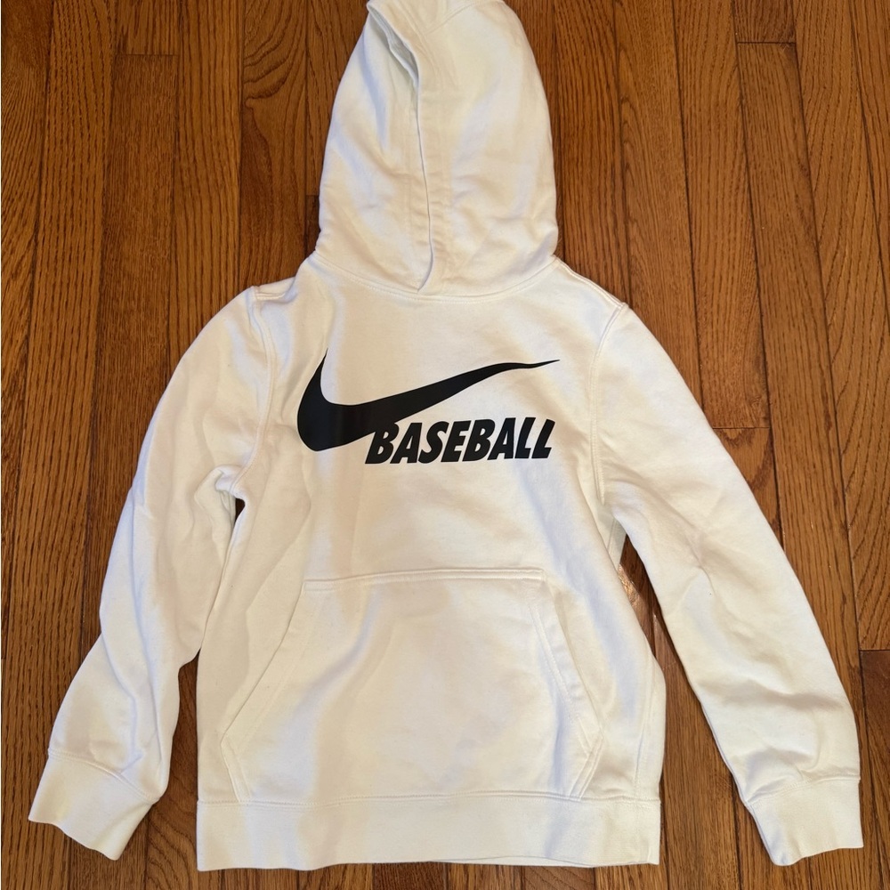 Nike Kids White Baseball Hoodie